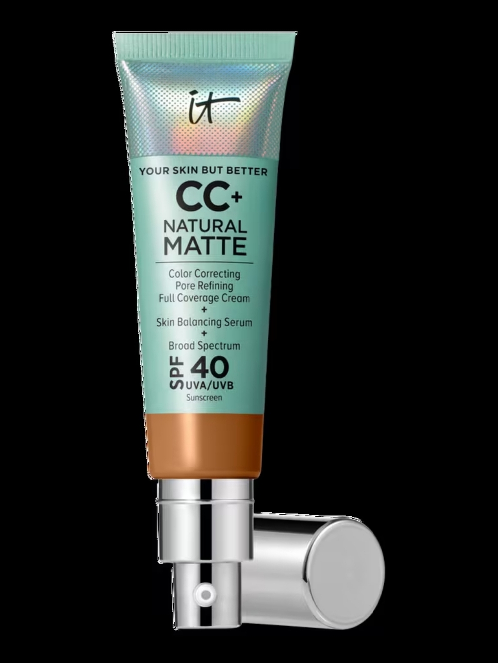 IT cosmetics CC+ Natural Matte Cream SPF 40 - Shade Rich Honey. Oil Free